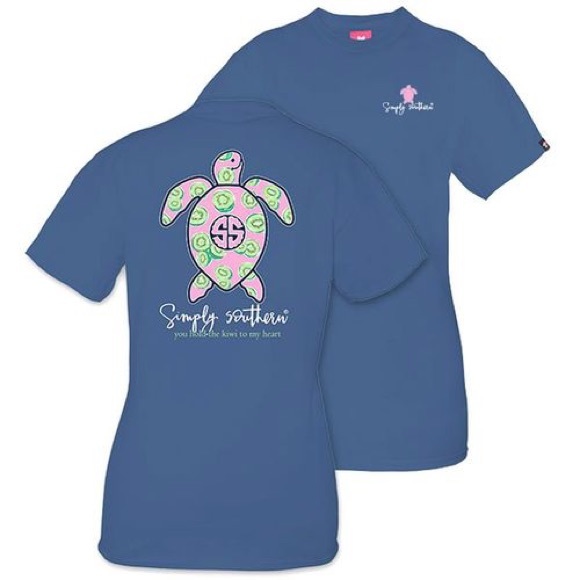NWOT Simply Southern Turtle Kiwi Tee - Picture 1 of 5